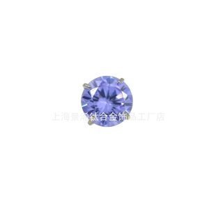 Titanium 16G Inner Thread Lip Ring Colored Zircon Fork CZ Labert Earrings Body Jewelry Piercing for Men Women  JX-5A