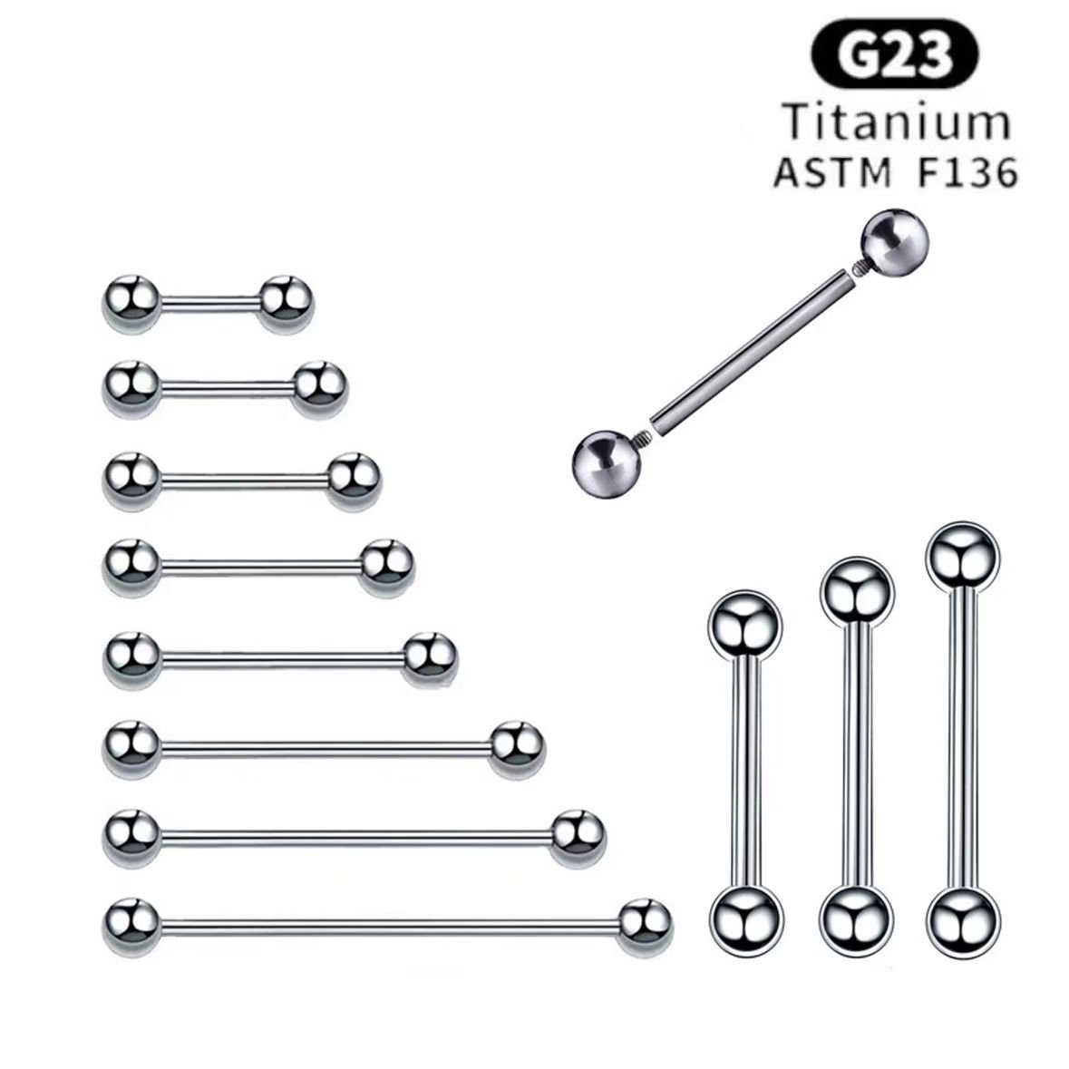 NSPJ ASTM F136 Titanium Internally Threaded 14G and 16G Micro Tongue Barbell Piercing Multiple arbitrary combinations JX-erqiao-007 2 18c14fe539bb52b0b0d3c62ad440f50a