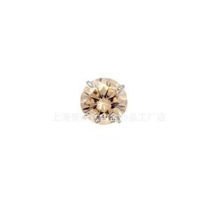 Titanium 16G Inner Thread Lip Ring Colored Zircon Fork CZ Labert Earrings Body Jewelry Piercing for Men Women  JX-5A