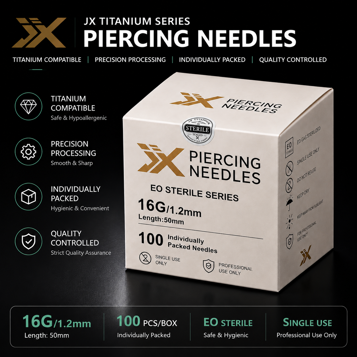 JX Gen 2 Coated Piercing Needle 2 JX Gen 2 Coated Piercing Needle - Image 2