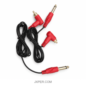 Slim Right-Angle RCA Tattoo Cord