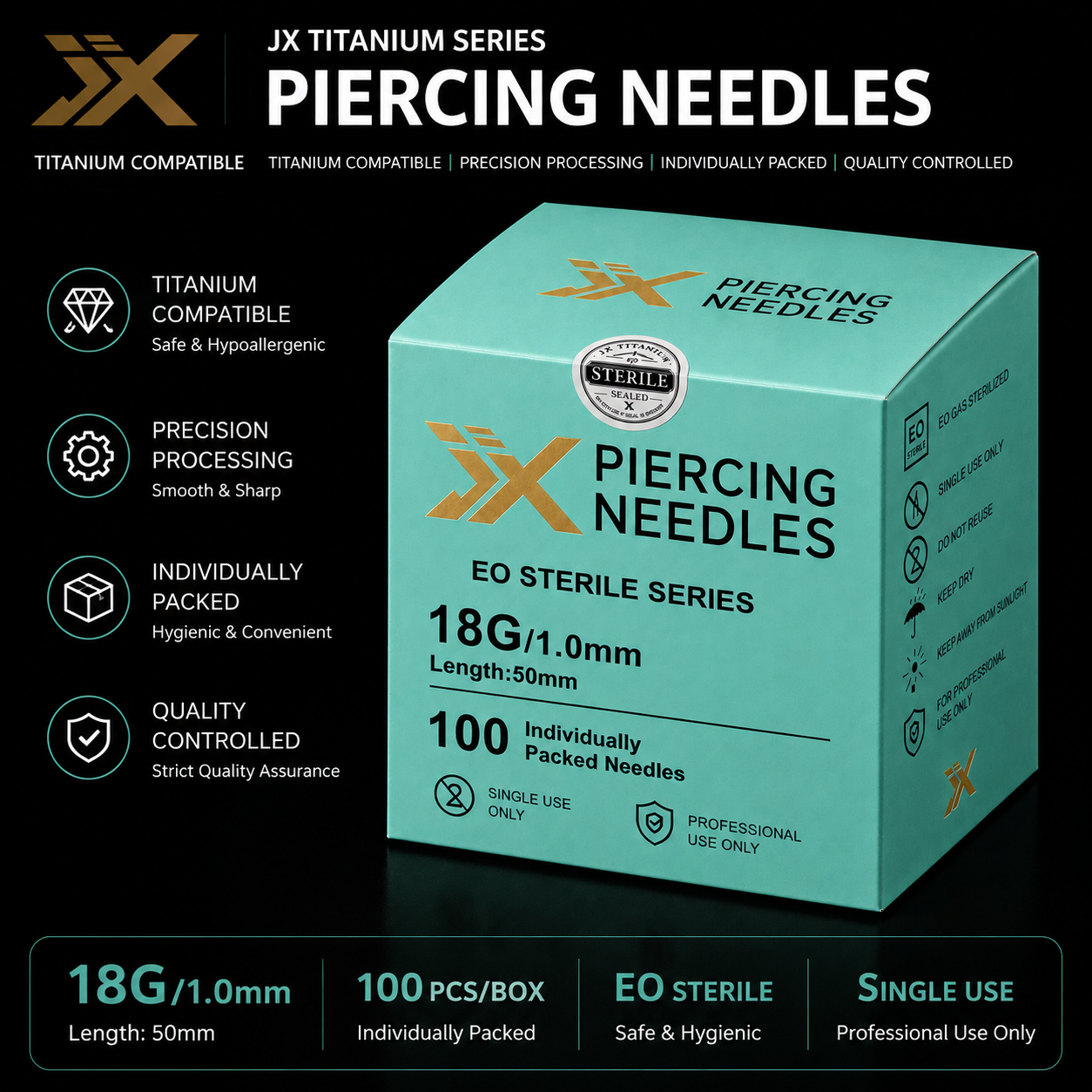 JX Gen 2 Coated Piercing Needle 3 JX Gen 2 Coated Piercing Needle - Image 3