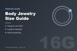 Read more about the article Body Jewelry Size Guide: Gauge, Length & Diameter Explained (with Chart)